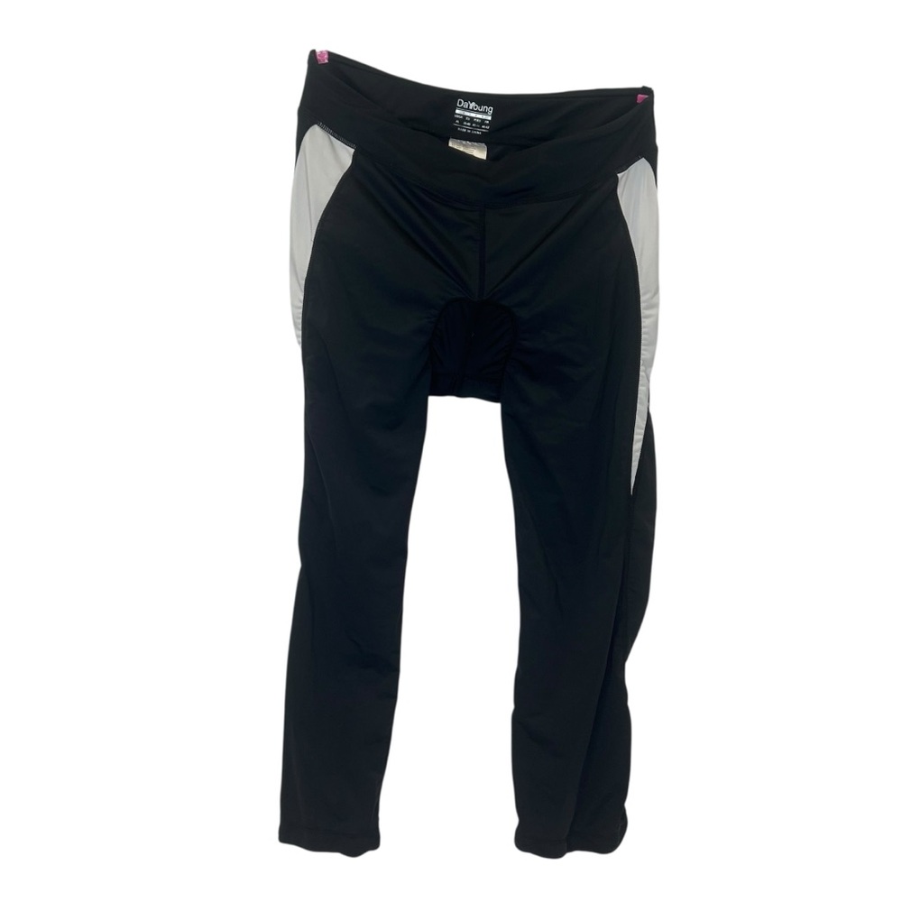 DaYoung 3D Padded Cycling Capri Pants Nylon Stretch Black Womens XL